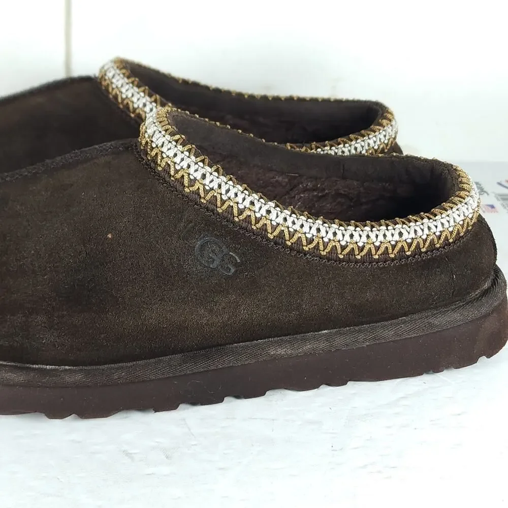 UGG Men's Tasman II US 8 Dusted Cocoa Suede Sheepskin Lined Slippers Shoes